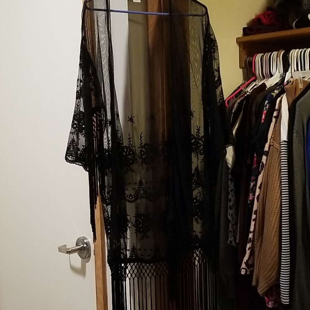 Ariat sheer black cardi